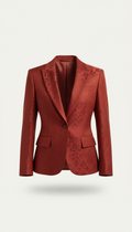 Structured Blazer in Red Ochre