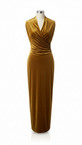 Gilded Ochre Velvet Evening Wrap