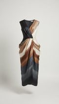 Porcelain Silk Architectural Dress